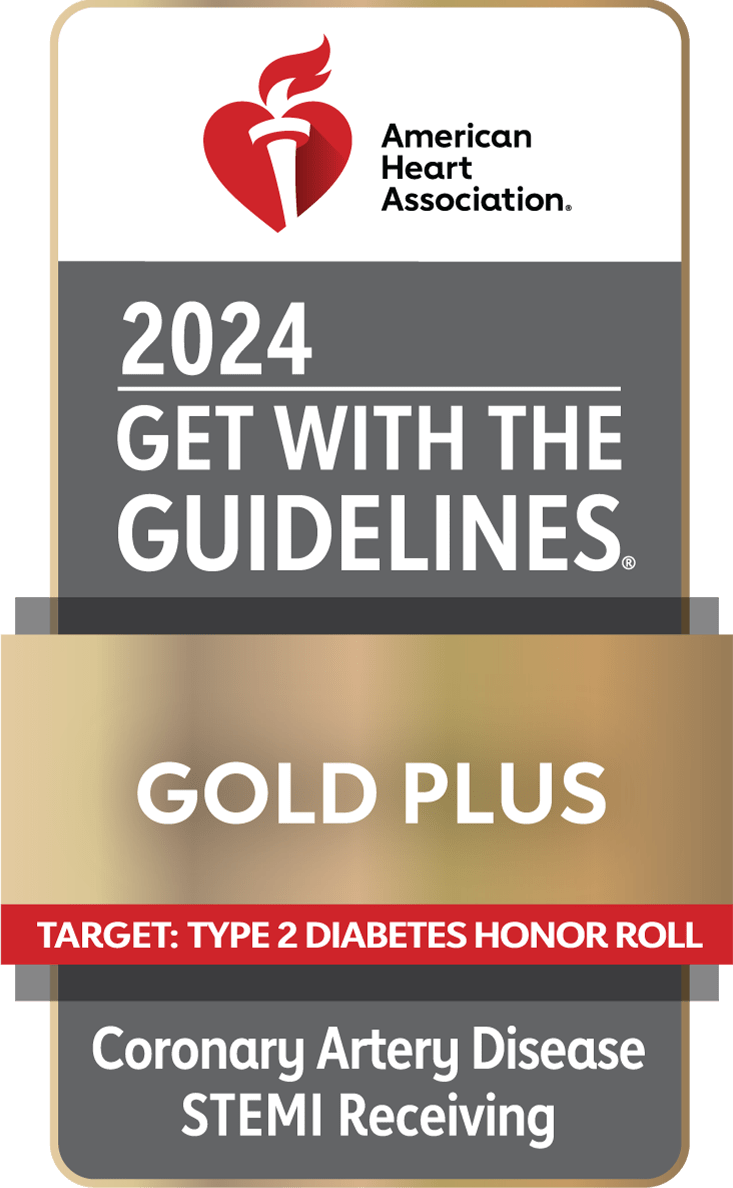 Get With The Guidelines®-Coronary Artery Disease STEMI Receiving Gold Plus with Target: Type 2 Diabetes Honor Roll