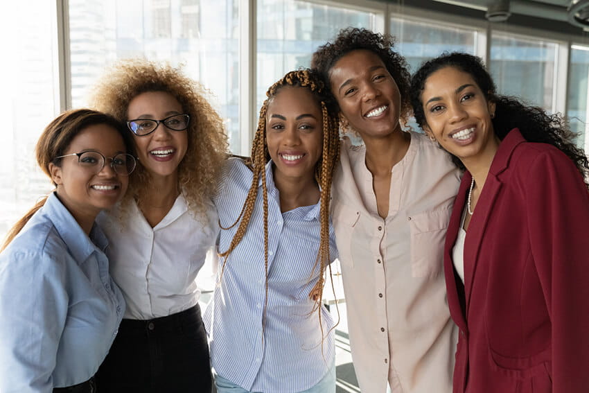 Diverse group of women